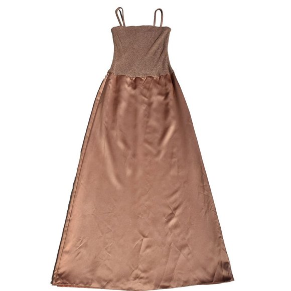 Vintage Jim Hjelm Occasions Tan/Brown Evening Gown with Cardigan Size 4 - Picture 8 of 16